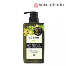 MANDOM Lucido Deodorant Shampoo Herbal Citrus Шампунь для мужчин (40+) для глубокой очистки кожи головы и удаления неприятного запаха, с флавоноидами, Q10 и увлажняющими ингредиентами, с травяно-цитрусовым ароматом, 450мл.