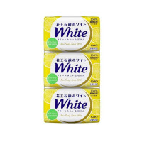 KAO White Refresh Citrus Кусковое крем-мыло со скваланом, с освежающим цитрусовым ароматом, в упаковке 3шт. Х 130г.