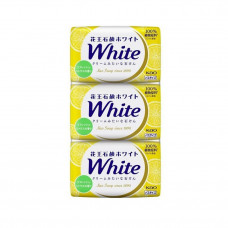 KAO White Refresh Citrus Кусковое крем-мыло со скваланом, с освежающим цитрусовым ароматом, в упаковке 3шт. Х 130г.