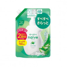 KRACIE Naive Body Soap Aloe Жидкое мыло для тела с экстрактом алоэ, с ароматом цветов и свежей зелени, сменная упаковка 360мл.