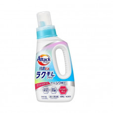 KAO Attack Antibacterial EX Easy Drying Plus Жидкое средство для стирки против складок на одежде, с антибактериальным эффектом и цветочным ароматом, бутылка с колпачком-дозатором 690г.