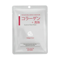 MITOMO Collagen + Pearl Mask Тканевая маска для лица с коллагеном и жемчужной эссенцией, 1шт.