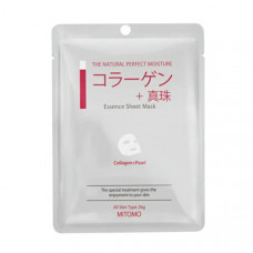 MITOMO Collagen + Pearl Mask Тканевая маска для лица с коллагеном и жемчужной эссенцией, 1шт.