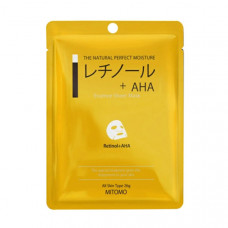 MITOMO Retinol + AHA Mask Тканевая маска для лица с ретинолом и АНА-кислотами, 1шт.
