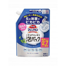 KAO Toilet Magiclean Water Mint Чистящая и дезинфицирующая спрей-пенка для туалета, с ароматом мяты, мягкая упаковка с крышкой 660мл.