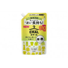 KAO Emal Refresh Green Средство для стирки шерсти, шелка и деликатных тканей, с ароматом свежей зелени, мягкая упаковка с крышкой 810мл