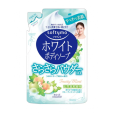 KOSE Softymo White Body Soap Collagen Жидкое мыло для тела, с коллагеном и ароматом свежих фруктов, мягкая упаковка, 420мл