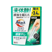 KAO Attack Zero Perfect Stick Стиральный порошок в стиках для сушки белья в помещении, с освежающим морским ароматом, 34 стика (общий вес упаковки 442г).