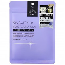 QF99 QUALITY 1ST DERMA LASER SUPER EXOSOME 100. Маска дерма лазер омолаживающая суперэкзосомы 100 кволитифест 7 шт.