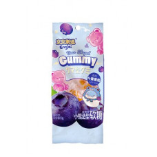 Конфета желейная в форме медведя Bear Shaped Gummy Blueberry вкус черники, Guangdong 50г