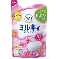 COW Milky Жидкое мыло для тела с цветочным ароматом, сменная упаковка 360мл.