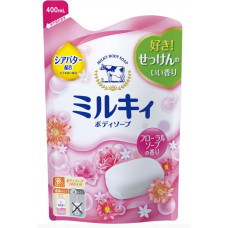 COW Milky Жидкое мыло для тела с цветочным ароматом, сменная упаковка 360мл.