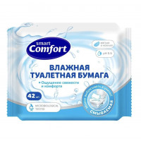 "Comfort smart" Влажная туалетная бумага СВЕЖЕСТЬ и КОМФОРТ 42 шт